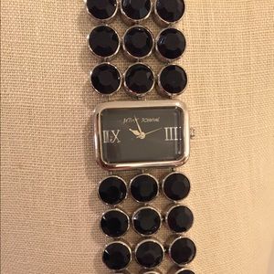 Betsy johnson black jewel watch